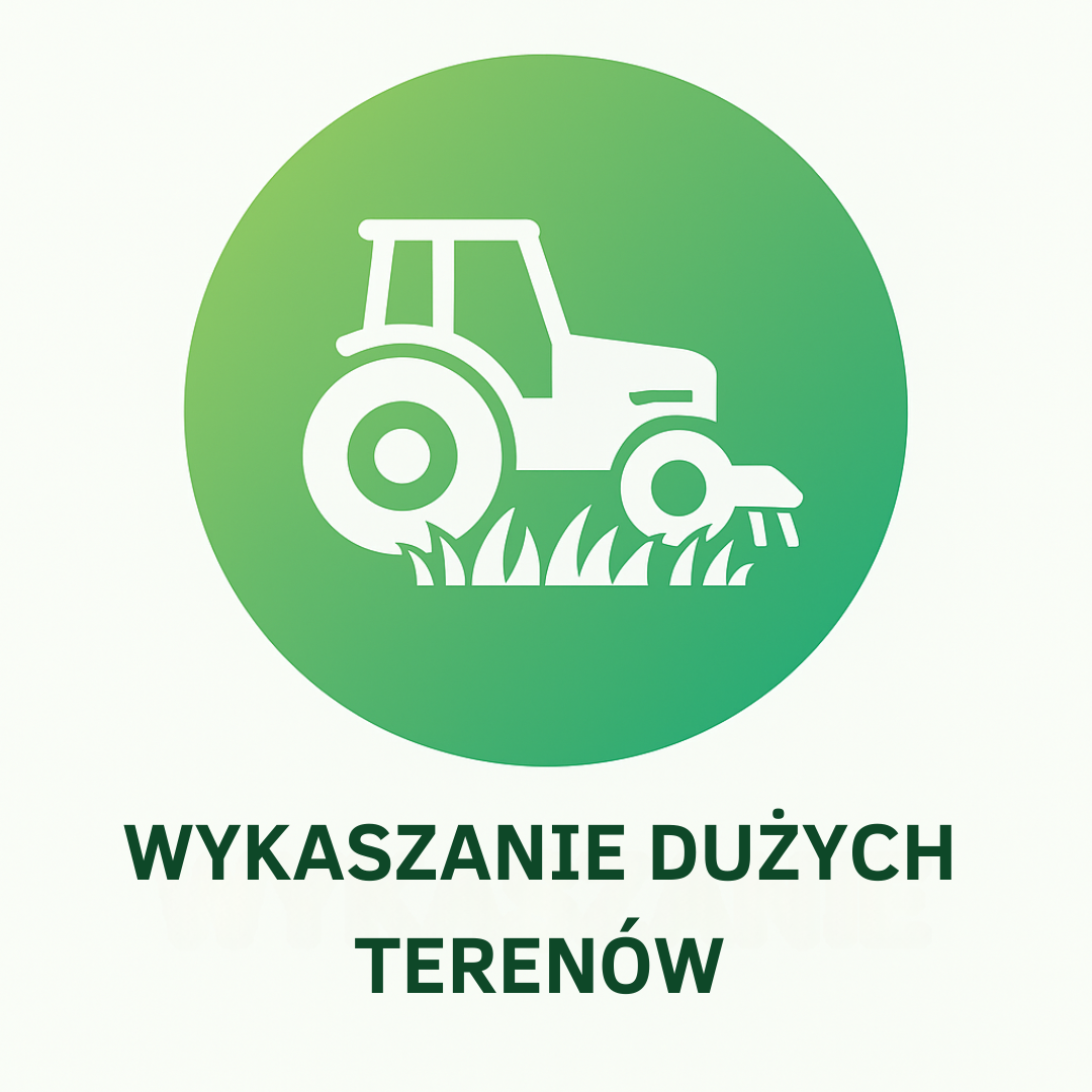 Wykaszanie dużych terenów, greenspace, green-space, koszenie